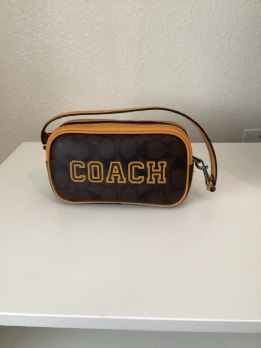 Coach Brown Signature Varsity Wristlet